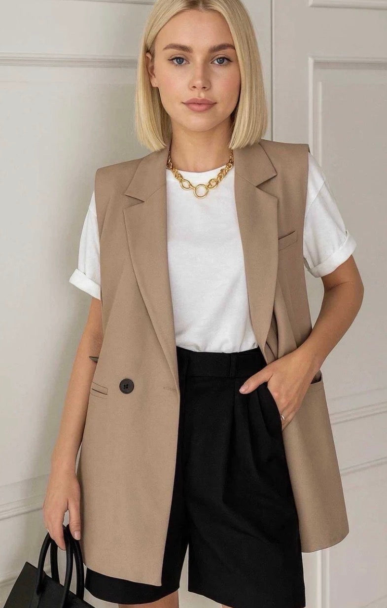 Mouwloze blazer