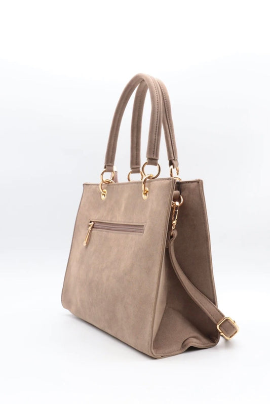 Flora & Co handbag Suede Taupe