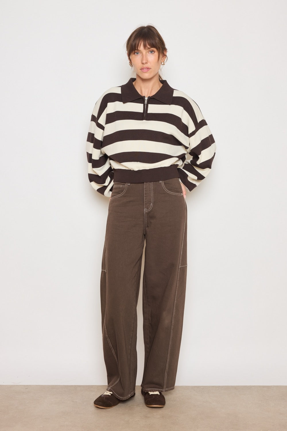 Trui Stripes Chocolat