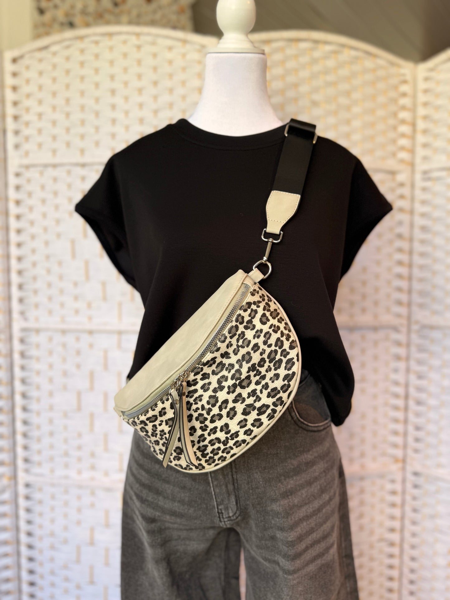 Crossbody Beige Leopard