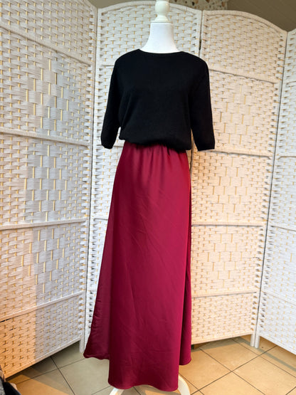 Satijnen rok Bordeaux TU