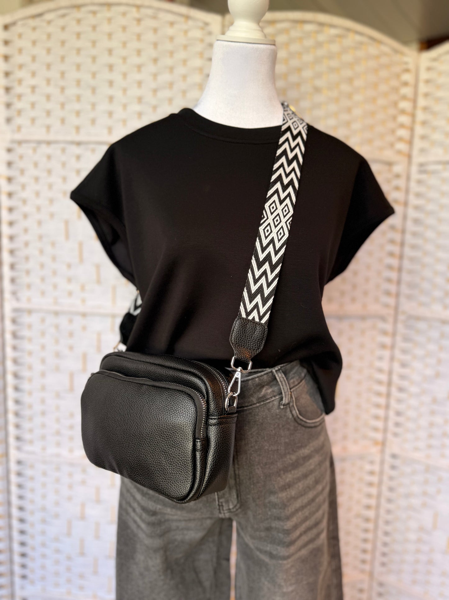 Handtas CrossBody Zwart