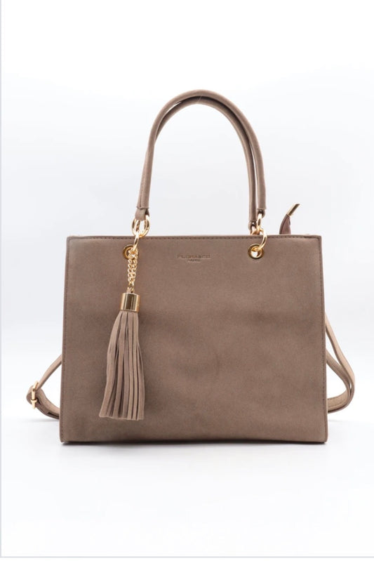 Flora & Co handbag Suede Taupe
