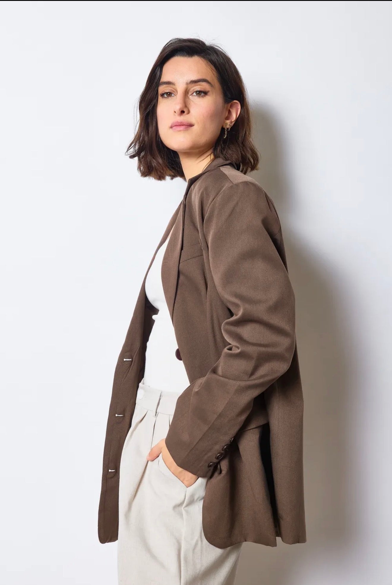 Oversized Blazer Marron