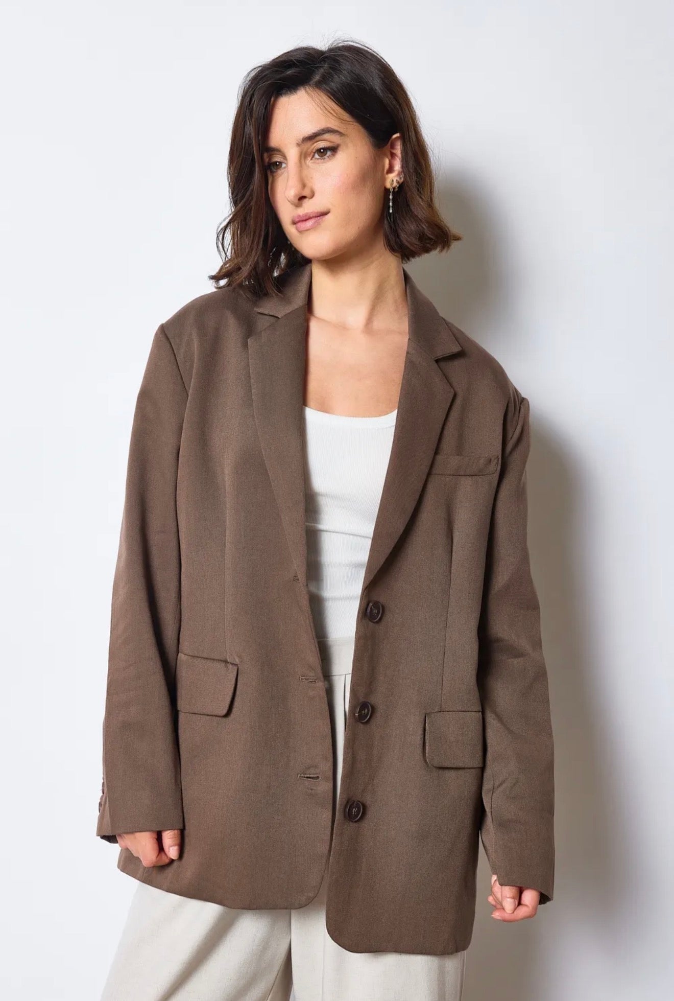 Oversized Blazer Marron