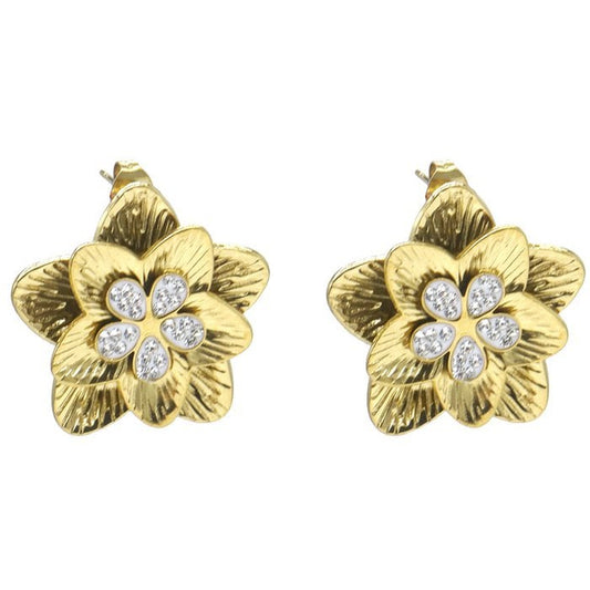 Earrings Flower Gold